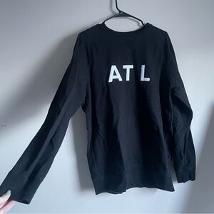 Men’s ATL Patch Black Crewneck Sweatshirt